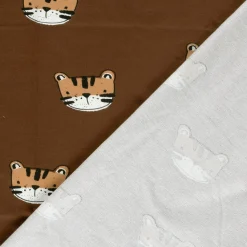 French Terry Stoff Tiger braun 1,50m Breite