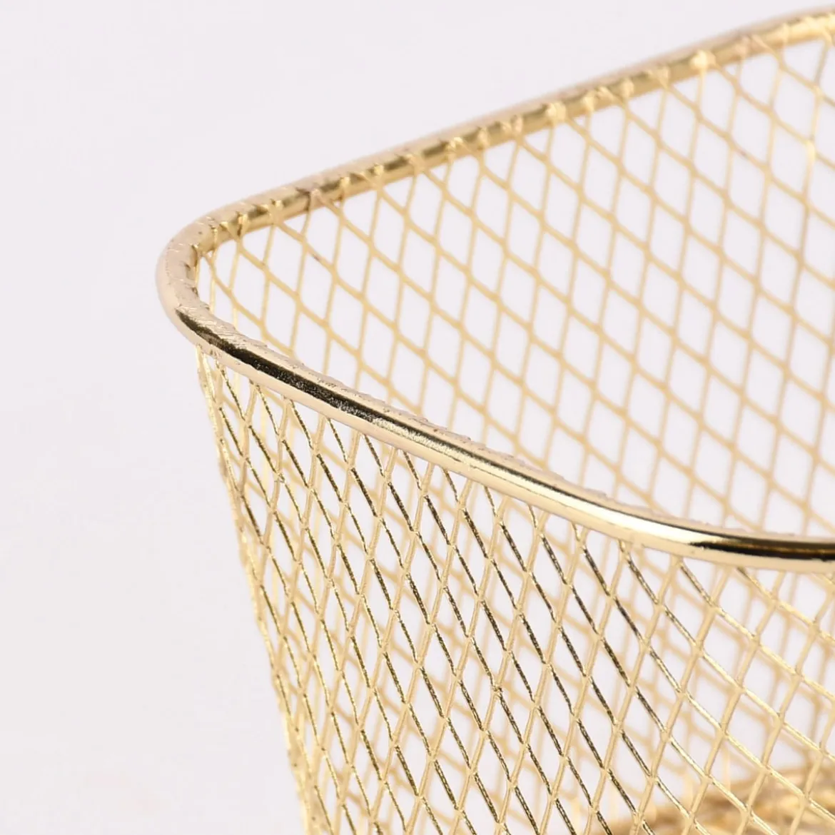 Frittierkorb klein Metall goldfarbig 18x8,5x13,5cm
