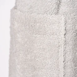 Frottee Bademantel mit Kapuze hellgrau 100% Baumwolle