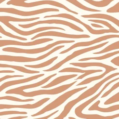 Frottee Krepp Stoff Zebras ecru nude 1,55m Breite
