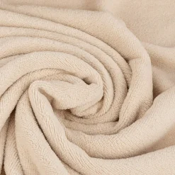 Frottee Stoff Bambus Terry Velvet Bamboo kuschelweich einfarbig sand 1,5m Breite