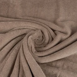 Frottee Stoff Bambus Terry Velvet Bamboo kuschelweich einfarbig taupe1,5m Breite