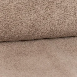Frottee Stoff Bambus Terry Velvet Bamboo kuschelweich einfarbig taupe1,5m Breite