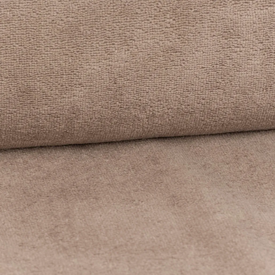 Frottee Stoff Bambus Terry Velvet Bamboo kuschelweich einfarbig taupe1,5m Breite