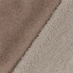 Frottee Stoff Bambus Terry Velvet Bamboo kuschelweich einfarbig taupe1,5m Breite