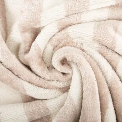 Frottee Stoff Baumwolle Bambus Streifen ecru beige-grau 150cm