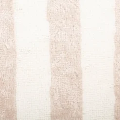Frottee Stoff Baumwolle Bambus Streifen ecru beige-grau 150cm