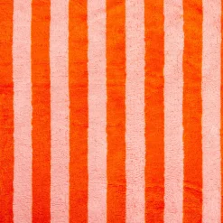 Frottee Stoff Baumwolle Bambus Streifen orange rosa 300g/qm 150cm