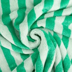 Frottee Stoff Baumwolle Bambus Streifen grün 300g/qm 150cm