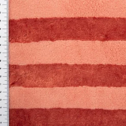 Frottee Stoff Baumwolle Bambus Streifen paprika rot 150cm