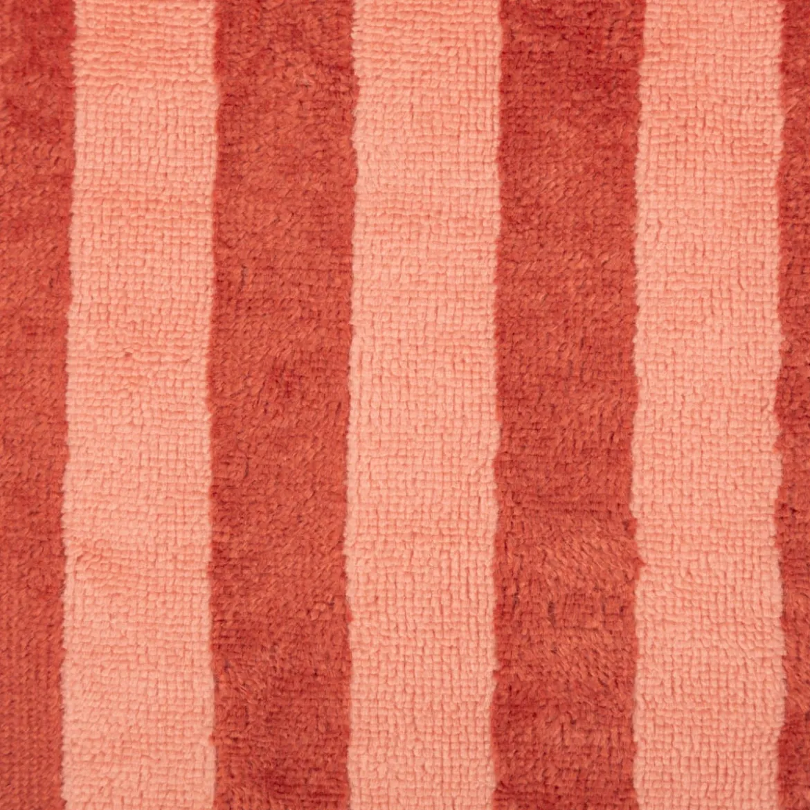 Frottee Stoff Baumwolle Bambus Streifen paprika rot 150cm