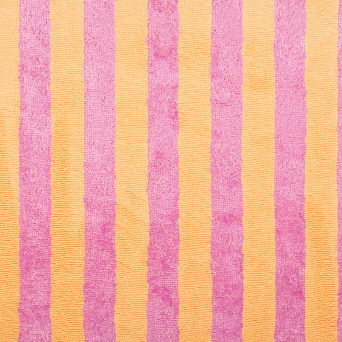 Frottee Stoff Baumwolle Bambus Streifen pink orange 150cm