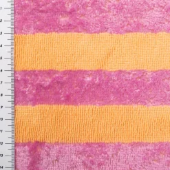 Frottee Stoff Baumwolle Bambus Streifen pink orange 150cm