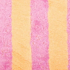 Frottee Stoff Baumwolle Bambus Streifen pink orange 150cm