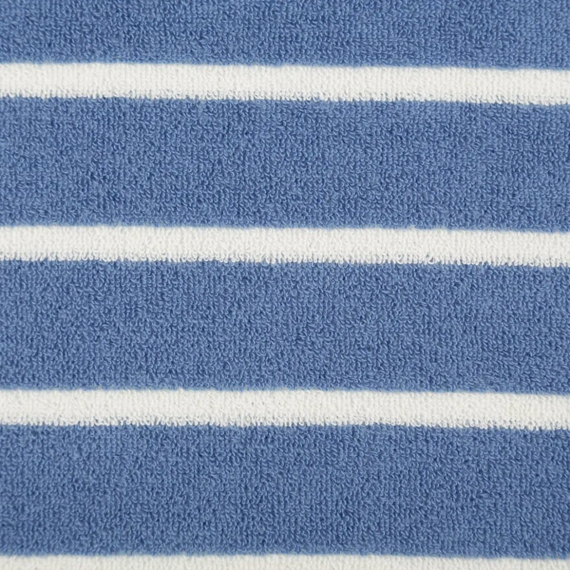 Frottee Stoff Baumwolle 245g/qm blau ecru 1,55m Breite