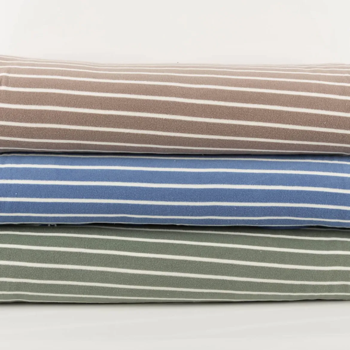 Frottee Stoff Baumwolle 245g/qm blau ecru 1,55m Breite