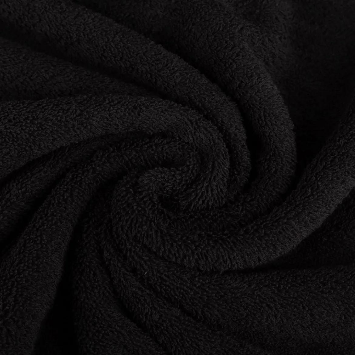 Frottee Stoff Baumwolle 340g/qm einfarbig schwarz 1,45m Breite