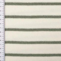 Frottee Stoff Baumwolle 245g/qm ecru salbeigrün 1,55m Breite
