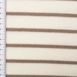 Frottee Stoff Baumwolle 245g/qm ecru taupe 1,55m Breite