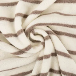 Frottee Stoff Baumwolle 245g/qm ecru taupe 1,55m Breite
