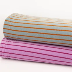 Frottee Stoff Baumwolle Streifen 245g/qm rosa pink 1,55m Breite