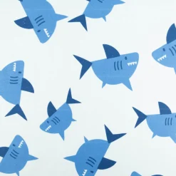 Frottee Stoff Digitalprint Haifisch blau 1,5m Breite