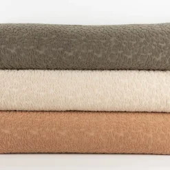 Frottee Stoff Leo khaki-grün 1,45m Breite