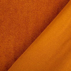 Frottee Stoff Stretch einfarbig karamell-braun 1,5m Breite