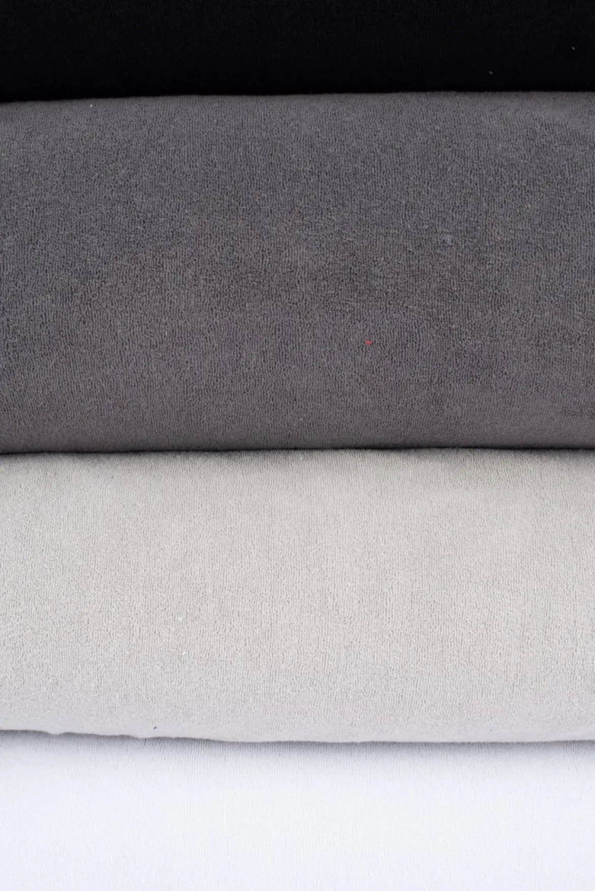 Frottee Stoff Stretch Frottee einfarbig weiß 1,5m Breite