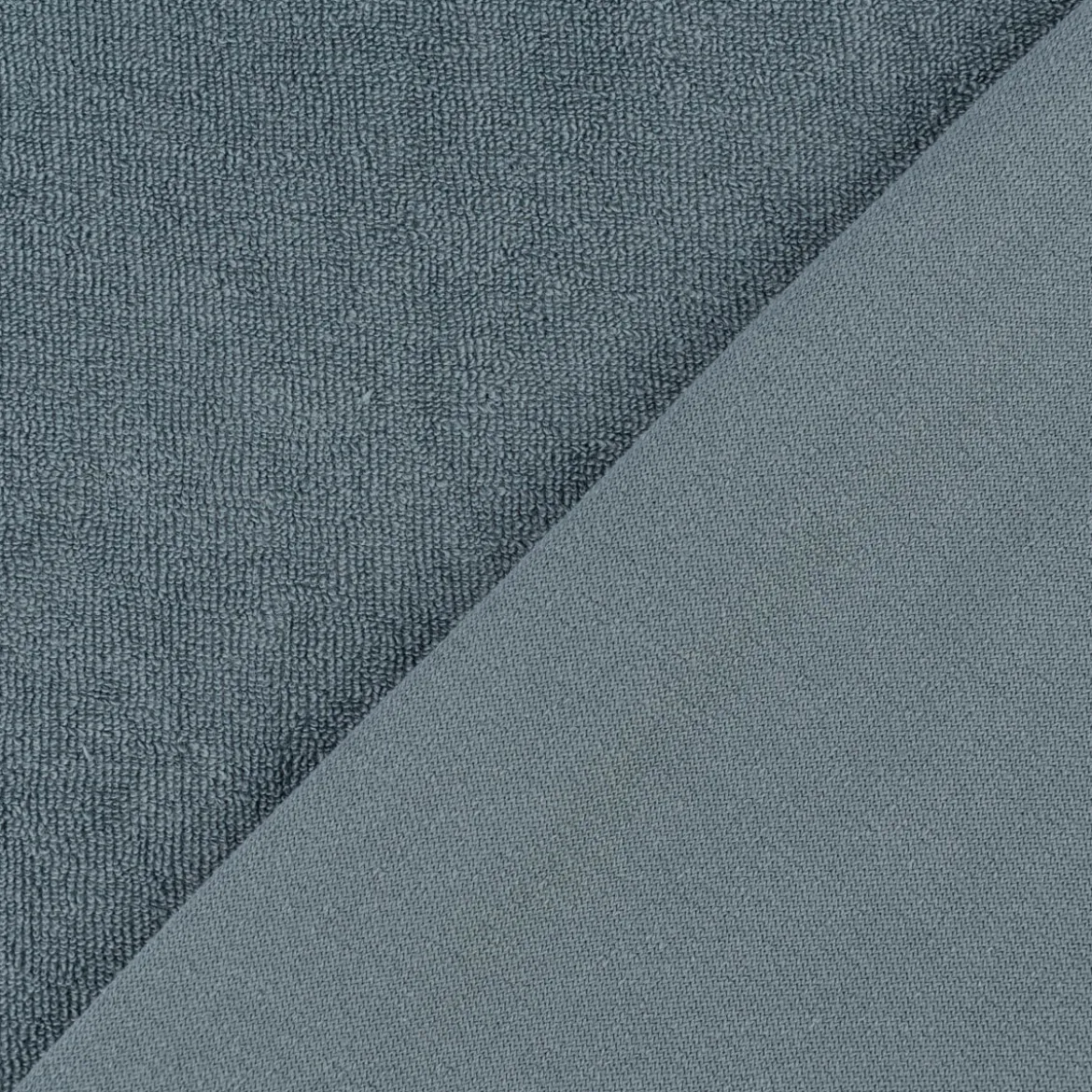 Frottee Stoff Stretch Frottee einfarbig hell jeans blau 1,5m Breite