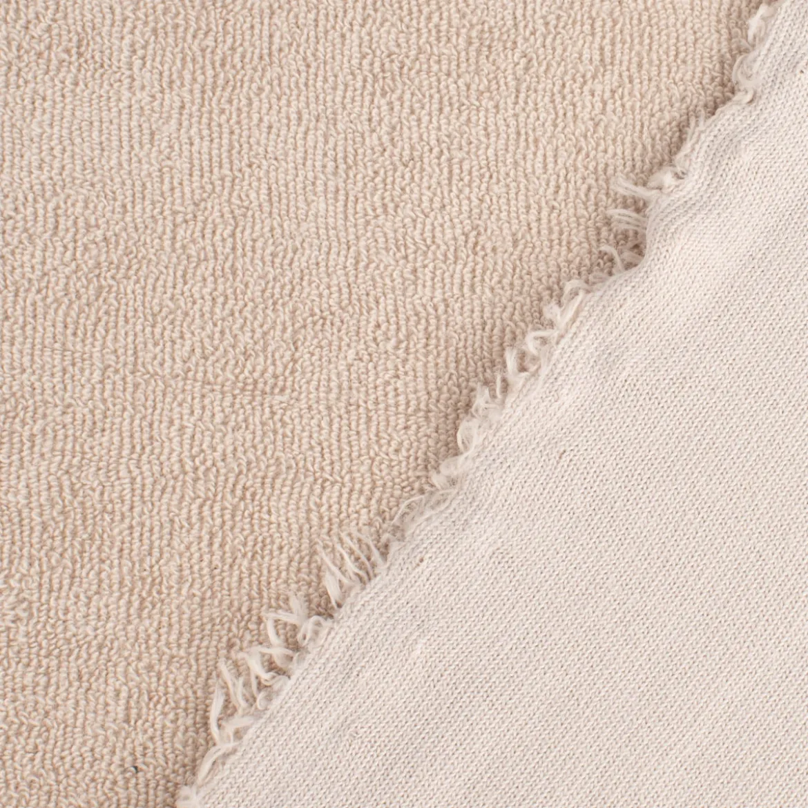 Frotteestoff Stretch Frottee einfarbig beige 1,5m Breite