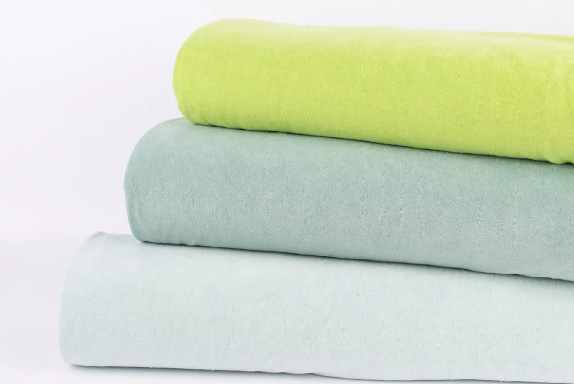 Frottee Stoff Stretch Frottee einfarbig hell mint 1,5m Breite