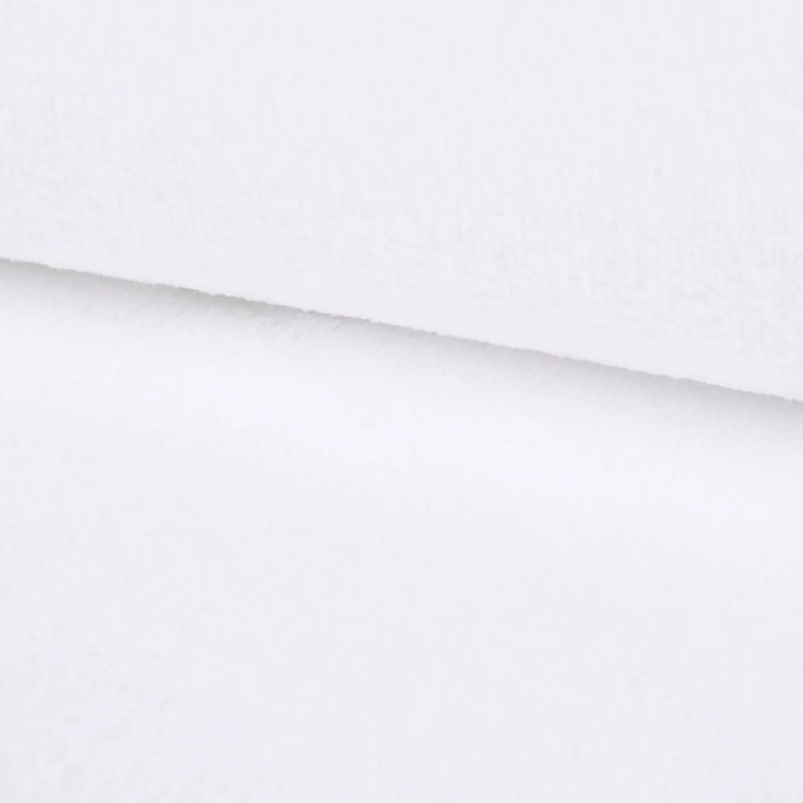 Frotteestoff Velvet Bambus Frottee kuschelweich einfarbig weiß 1,5m Breite