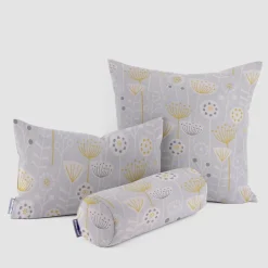 Fryett`s Englischer Dekostoff Baumwollstoff Halbpanama Blumen abstrakt grau 138cm Breite