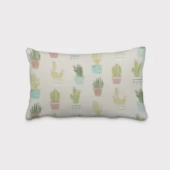 Fryett`s Englischer Dekostoff Baumwollstoff Halbpanama Cactus Kaktus Kakteen natur grün 138cm Breite