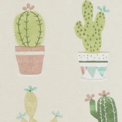 Fryett`s Englischer Dekostoff Baumwollstoff Halbpanama Cactus Kaktus Kakteen natur grün 138cm Breite