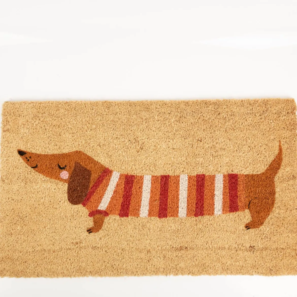 Fußmatte Sausage Dog aus Kokosfasern 73x43x1,5cm von Rex London