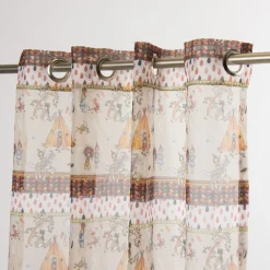 Gadinenstoff Voile beige indigene Bevölkerung Tiere Zelt 1,40m Breite