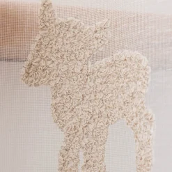 Gardine Kinderzimmer Counting Sheep Schäfchen ecru weiß natur 140x 245cm (BxH) oder Wunschmaß von SCHÖNER LEBEN.