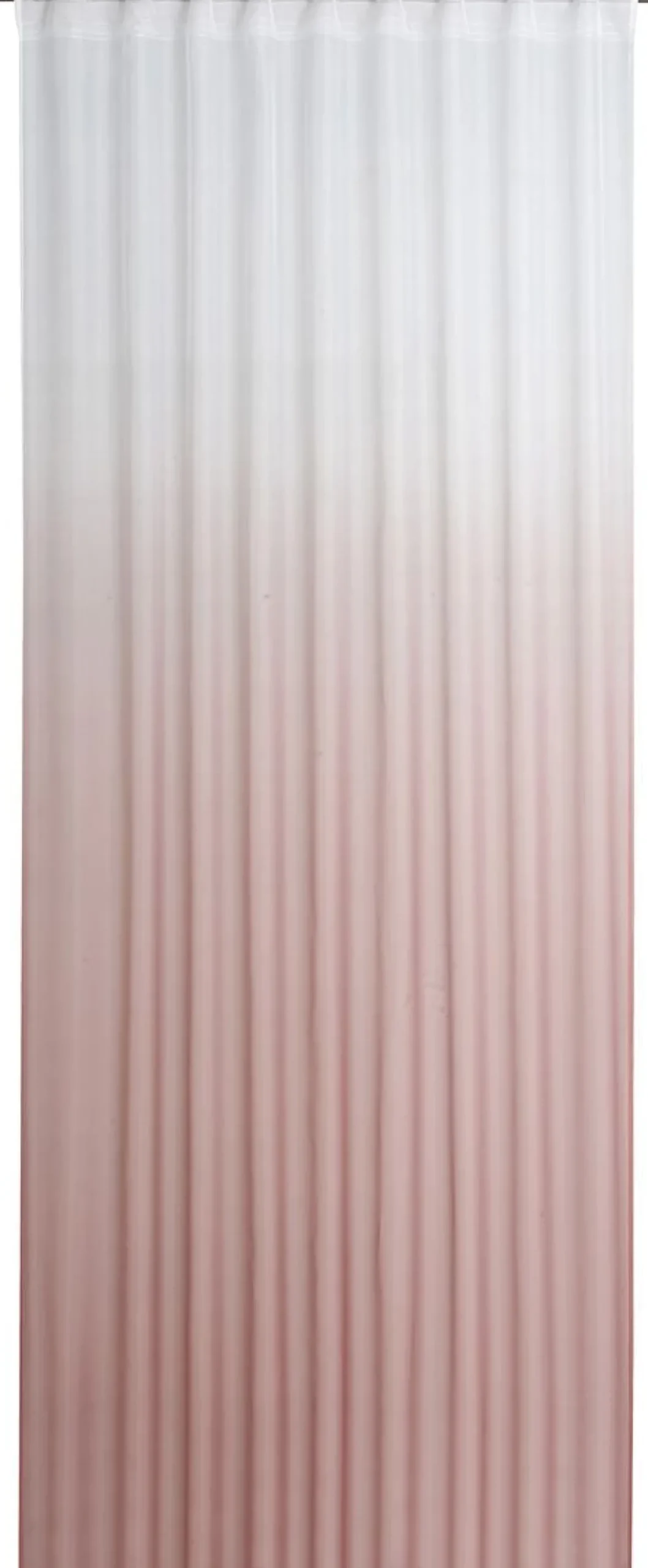 Gardine Mila transparent Farbverlauf weiß peach 140cmx255cm