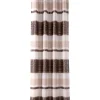 Gardine mit Schlaufenband Jacquard Streifen weiß dunkelgrau beige 140x245cm