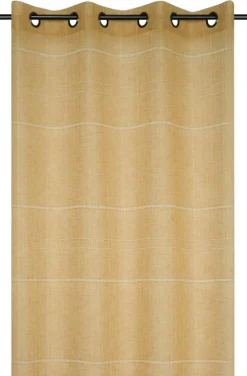 Gardine mit Ösen Tessa halbtransparent gelb 140x260cm