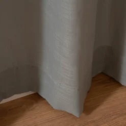 Gardine mit Smok-Schlaufenband Leinenstruktur salbeigrün in 245cm oder Wunschlänge von SCHÖNER LEBEN.