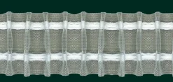 Gardinenband Faltenband Bleistiftfalte 50mm transparent 1:2