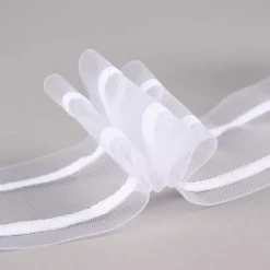 Gardinenband Faltenband 3er Falte transparent mit Zugverhältnis 1:2 in 50mm breit