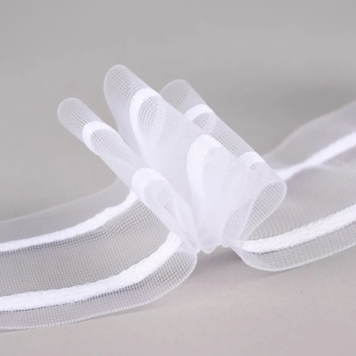 Gardinenband Faltenband 3er Falte transparent mit Zugverhältnis 1:2 in 50mm breit