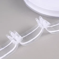 Gardinenband Faltenband 3er Falte transparent mit Zugverhältnis 1:2 in 50mm breit