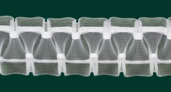 Gardinenband Faltenband Smokband 50mm transparent variabel