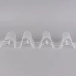 Gardinenband Faltenband Wellenband volltransparent 1:1,8 mit 2 Taschenreihen 80mm