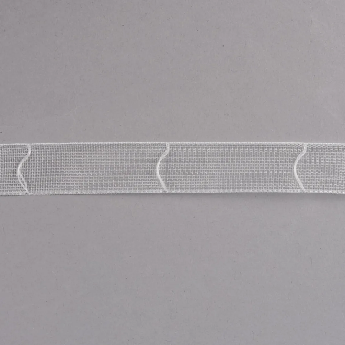 Gardinenband Raffrolloband transparent Querschlaufe durch Stege Rapport 5cm Breite 17,5mm